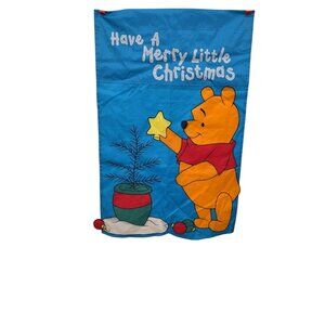 Disney Winnie-the-Pooh Nylon Flag 28x43in Holiday Christmas